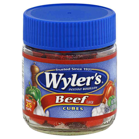 Wylers Beef Bouillon Soup Cubes, 3.25 Ounce -- 8 per case.