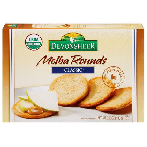 Devonsheer Organic Classic Melba Rounds, 5.25 Ounce -- 12 per case.