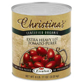 Christinas Organic Extra Heavy Tomato Puree, 107 Ounce -- 6 per case.