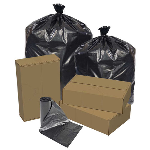 Pitt Plastics Black Star Perforated Roll Can Liner, 60 Gallon -- 50 per case.