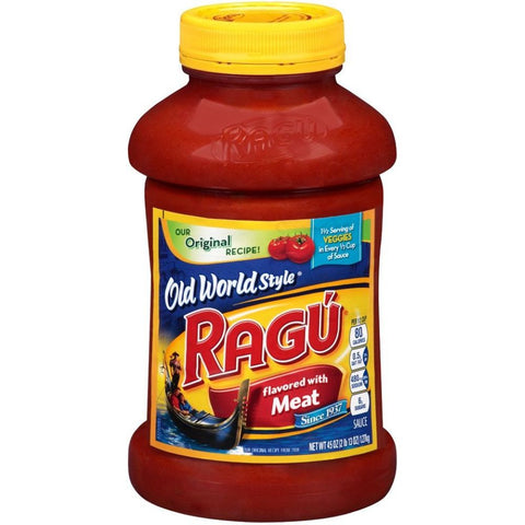 Ragu Old World Style Meat Sauce, 45 Ounce -- 12 per case.