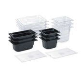 Vollrath Super Pan 150 mm Sixth Size Clear Plastic Pan -- 6 per case.