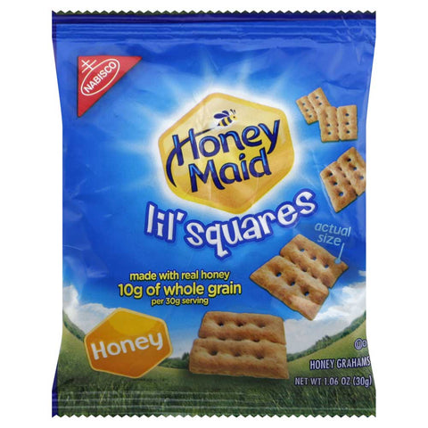 Nabisco Honey Maid Little Squares Graham Cracker, 1.06 Ounce -- 72 per case.