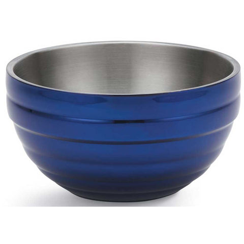 Vollrath Cobalt Blue Round Double Wall Bowl, 1 Quart -- 6 per case.