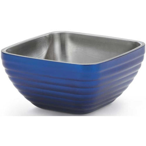 Vollrath Cobalt Blue Square Double Wall Bowl, 3 Quart -- 6 per case.