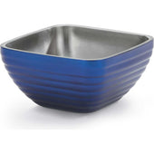 Vollrath Cobalt Blue Square Double-Wall Insulated Serving Bowl, 5.2 Quart -- 4 per case.