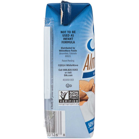 Silk Single Serve Vanilla Pure Almond Milk, 18 Fluid Ounce -- 12 per case.