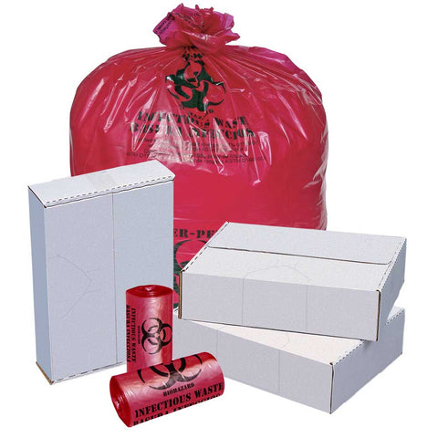 Pitt Plastics Red Perforated Low Density Isolation Can Liner 33 x 40 -- 100 per case.