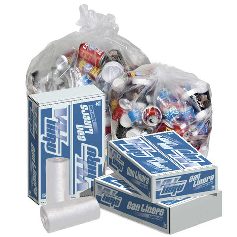 Pitt Plastics 42.5x48 Clear Perforated Coreless Roll Can Liner -- 100 per case.