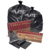 Pitt Plastics Linear Low 42.5x48 Black Perforated Coreless Roll Can Liner -- 100 per case.