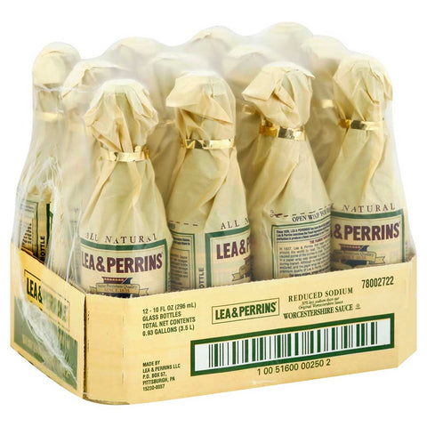 Lea and Perrins Reduced Sodium Worcestershire Sauce, 10 Ounce -- 12 per case.