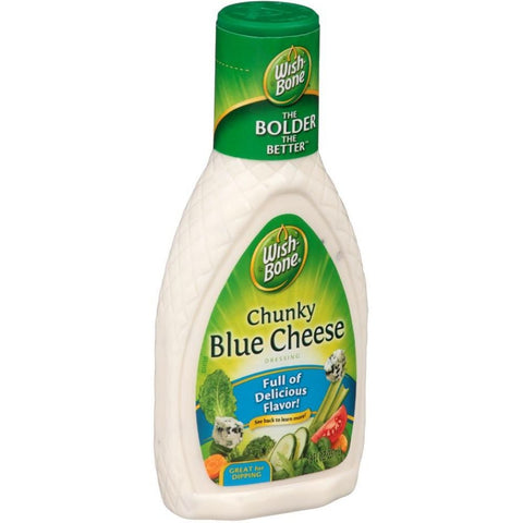 Wish Bone Chunky Blue Cheese Dressing, 8 Fluid Ounce -- 12 per case.