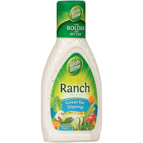 Wish Bone Ranch Salad Dressing, 8 Fluid Ounce -- 12 per case.