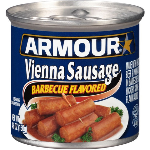 Armour Barbecue Flavored Vienna Sausage, 4.6 Ounce -- 24 per case.