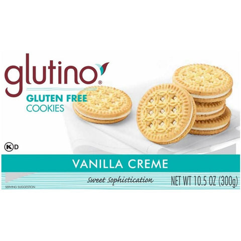 Glutino Vanilla Creme Cookies, 10.6 Ounce -- 12 per case.
