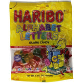 Haribo Alphabet Letters Gummy Candy, 5 Ounce -- 12 per case.