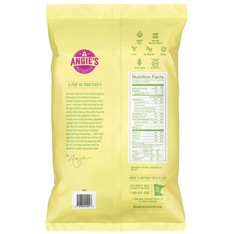 Angies Boomchickapop Sea Salt Popcorn, 1.25 Ounce -- 12 per case.