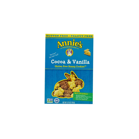 Annies Homegrown Cocoa and Vanilla Bunny Cookies, 6.75 Ounce -- 12 per case