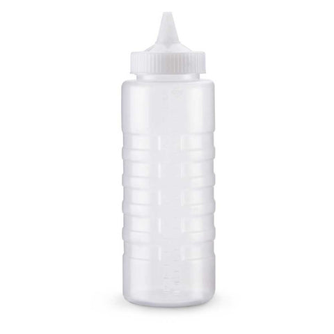 Vollrath Traex Clear Close Cap Squeeze Dispenser, 32 Ounce -- 12 per case.