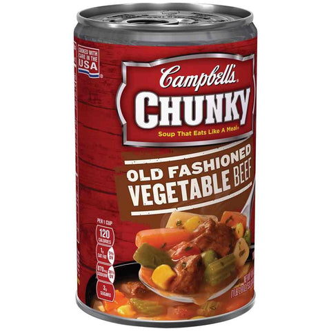 Campbells Chunky Vegetable Beef Soup, 18.8 Ounce -- 12 per case.