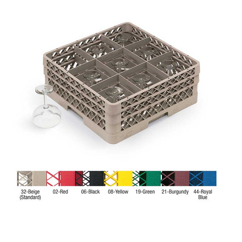 Vollrath Beige Full Size 9 Compartment Rack, 11 7/8 inch Height -- 2 per case.