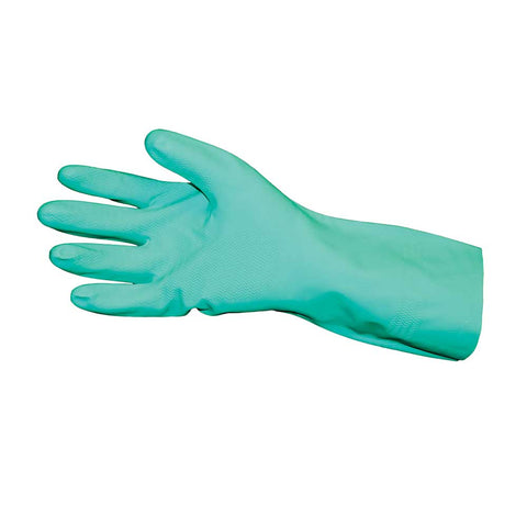 Impact Products Pro Guard 15 Mil Green Flock Lined Medium Nitrile Gloves -- 25 per case.
