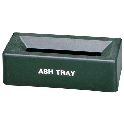 Impact Products Plastic Black Ashtray, 6 3/4 x 3 1/4 x 2 1/8 inch -- 12 per case.