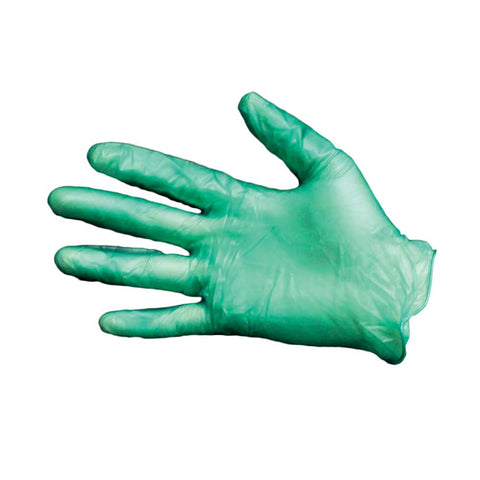 Impact Products The Protected Chef Green Extra Large Disposable Vinyl Powdered General Purpose Glove.