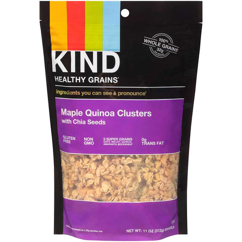 Kind Healthy Snacks Maple Quinoa Clusters with Chia Seed, 11 Ounce -- 6 per case.