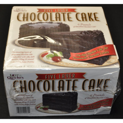 Love and Quiches 5 Layer Colossal Chocolate Cake, 6.75 Pound -- 8 per case.