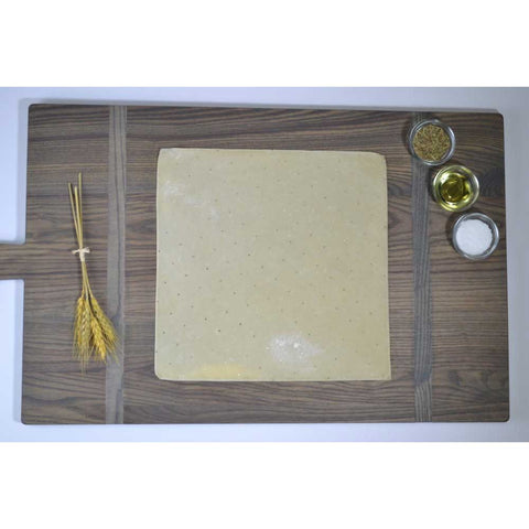 Ultra Thin Crust Par Baked Square Pizza Shell Flatbread, 12 x 12 inch -- 40 per case.
