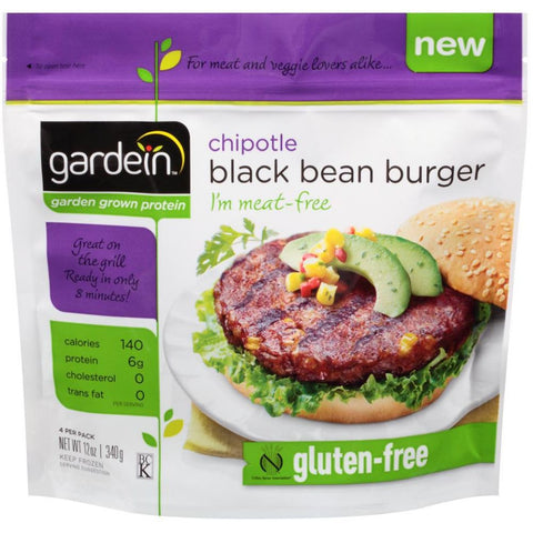 Gardein Chipotle Black Bean Burger, 12 Ounce -- 8 per case.
