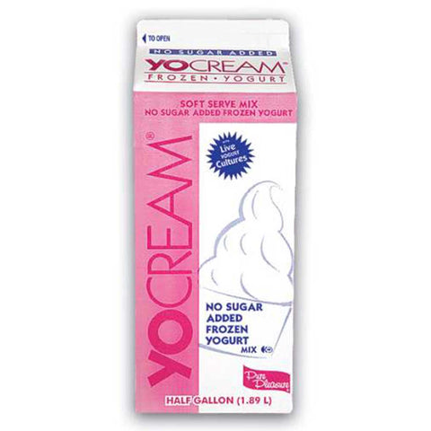 Yocream No Sugar Added Chocolate Fat Free Soft Serve Yogurt Mix, 64 Ounce -- 6 per case.