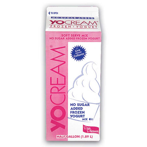 Yocream Yogurt Mix, No Sugar Added Raspberry Fat Free Soft Serve, 64 Ounce -- 6 per case.