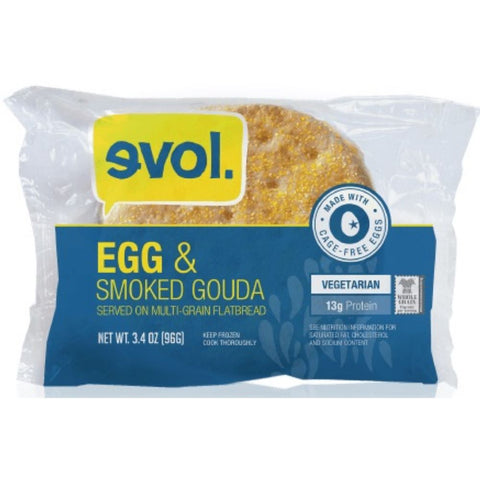 Evol Egg and Smoked Gouda Breakfast Sandwich, 3.4 Ounce -- 18 per case.