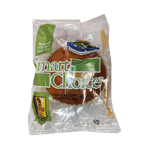 Muffin Town Smart Choice 2 Grain Equival Chocolate Chip Muffin, 3.1 Ounce -- 48 per case.