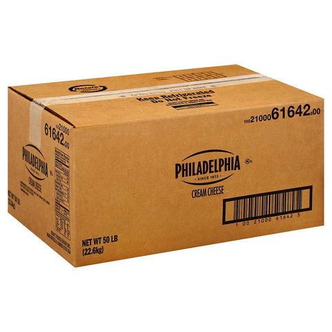 Kraft Philadelphia Cream Cheese - Carton, 50 Pound.