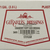 Girards Cranberry Poppyseed Dressing, 1 Gallon -- 2 per case.