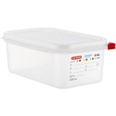 Araven GN 1/4 Polypropylene Transparent Airtight Container, 2.9 Quart -- 6 per case.