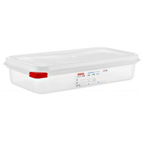 Araven GN 1/3 Polypropylene Transparent Airtight Container, 2.6 Quart -- 6 per case.