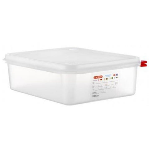 Araven GN 1/2 Polypropylene Transparent Airtight Container, 6.8 Quart -- 6 per case.