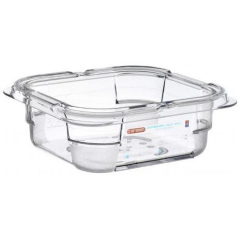 Araven Polycarbonate Transparent GN 1/6 Food Box, 1.05 Quart -- 6 per case.