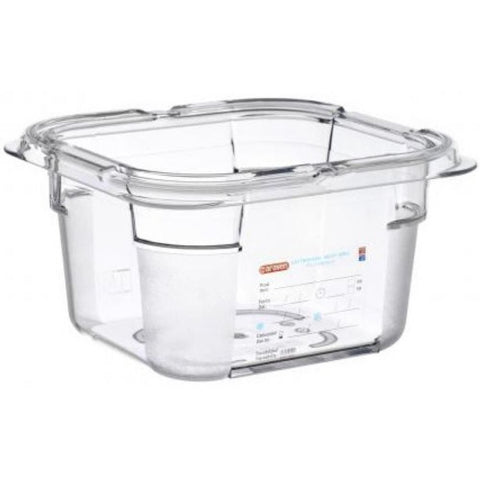 Araven Polycarbonate Transparent GN 1/6 Food Box, 1.5 Quart -- 6 per case.