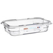 Araven Polycarbonate Transparent GN 1/4 Food Box, 1.69 Quart -- 6 per case.