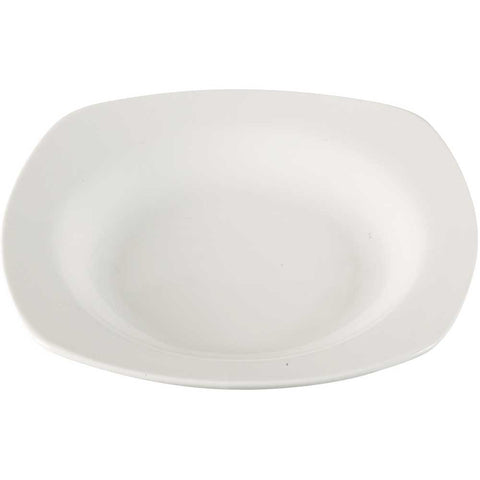 Yanco Abco Porcelain Square Super White Pasta Bowl, 26 Ounce -- 12 per case.