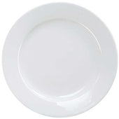 Yanco Abco Porcelain Round Rolled Edge Wide Rim Super White Plate, 5 1/2 inch Diameter -- 36 per case.