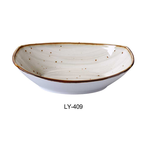 Yanco Lyon Color Glazed Porcelain Square Deep Plate, 20 Ounce Capacity -- 12 per case.