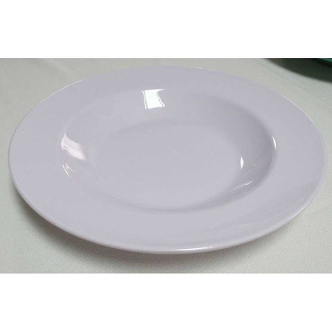 Yanco Milestone Melamine White Round Pasta Bowl, 16 Ounce -- 24 per case.