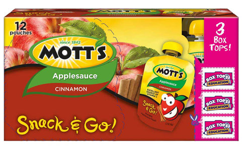 Motts Cinnamon Apple Sauce, 3.2 Ounce Pouch -- 48 per case.