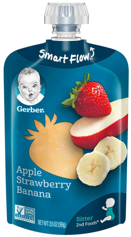 Gerber 2nd Foods Apple Strawberry Banana Baby Food, 3.5 Ounce -- 12 per case.